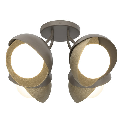 Brooklyn Four Light Semi-Flush Mount Dark Smoke