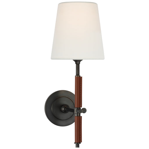 Visual Comfort Signature - TOB 2580BZ/SDL-L - LED Wall Sconce - Bryant Wrapped - Bronze And Saddle Leather