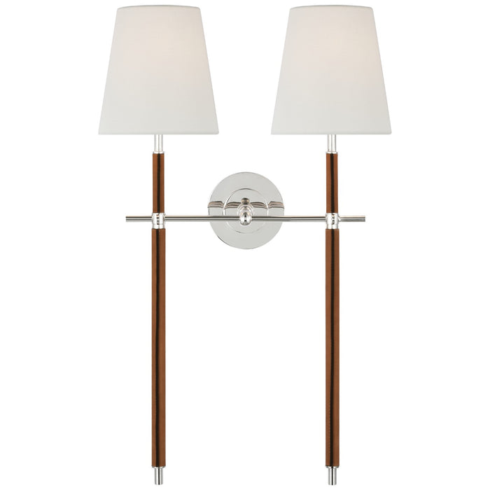 Visual Comfort Signature - TOB 2584PN/NAT-L - LED Wall Sconce - Bryant Wrapped - Polished Nickel And Natural Leather