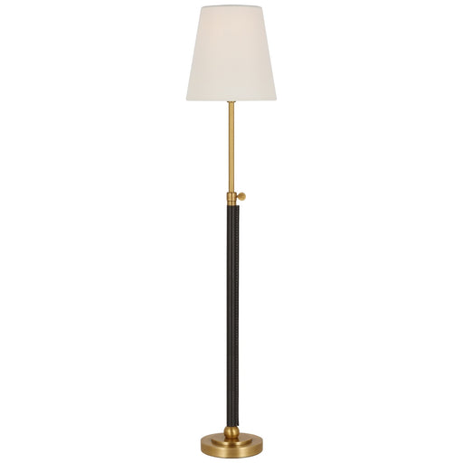 Visual Comfort Signature - TOB 3580HAB/CHC-L - LED Table Lamp - Bryant Wrapped - Hand-Rubbed Antique Brass And Chocolate Leather