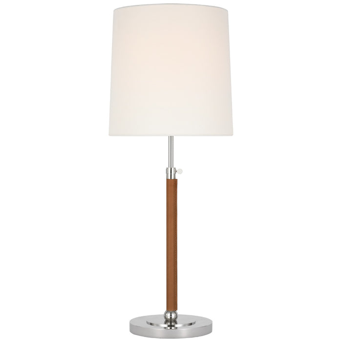 Visual Comfort Signature - TOB 3581PN/NAT-L - LED Table Lamp - Bryant Wrapped - Polished Nickel And Natural Leather