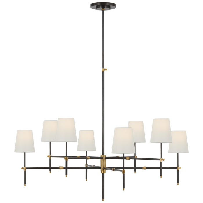 Visual Comfort Signature - TOB 5197BZ/HAB-L - LED Chandelier - Bryant - Bronze And Hand-Rubbed Antique Brass