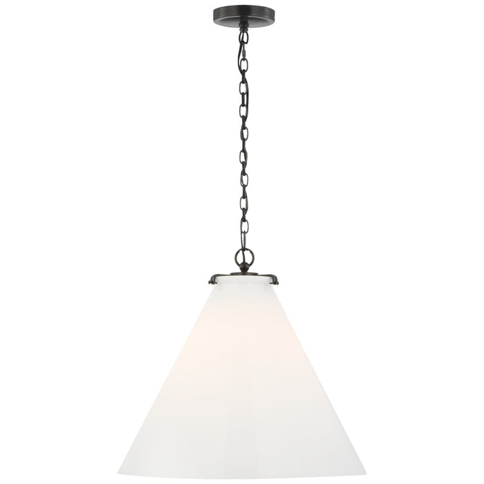 Visual Comfort Signature - TOB 5227BZ/G6-WG - LED Pendant - Katie Conical - Bronze