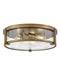 Hinkley - 3243BR-CL - LED Flush Mount - Lowell - Brushed Bronze with Clear glass