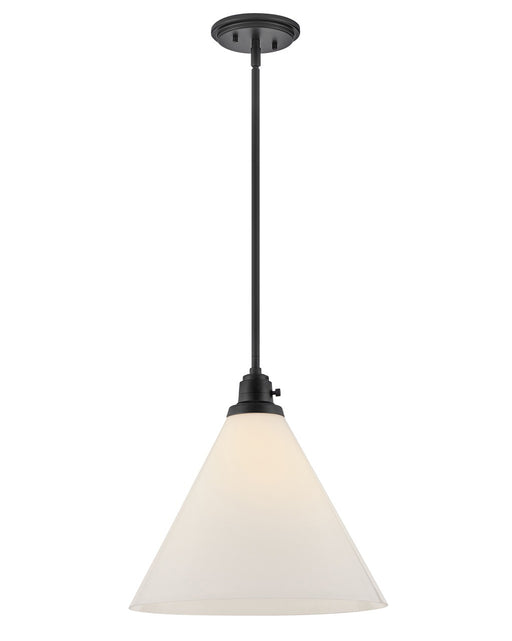 Hinkley - 3694BK-CO - LED Pendant - Arti - Black with Cased Opal glass