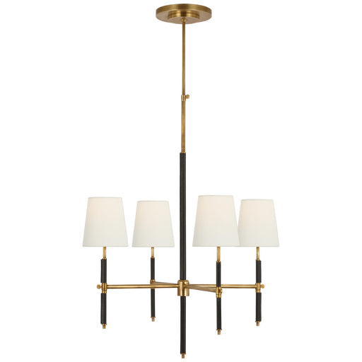 Visual Comfort Signature - TOB 5580HAB/CHC-L - LED Chandelier - Bryant Wrapped - Hand-Rubbed Antique Brass And Chocolate Leather