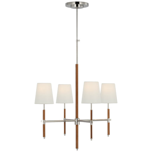Visual Comfort Signature - TOB 5580PN/NAT-L - LED Chandelier - Bryant Wrapped - Polished Nickel And Natural Leather