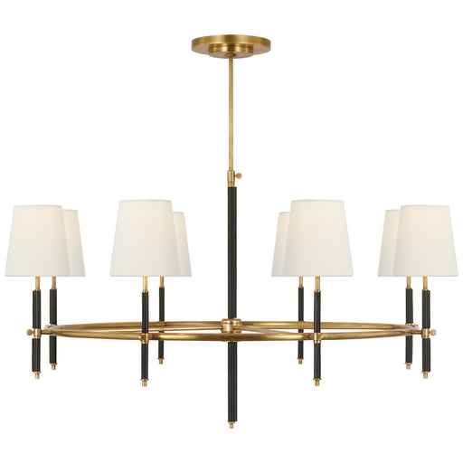Visual Comfort Signature - TOB 5588HAB/CHC-L - LED Chandelier - Bryant Wrapped - Hand-Rubbed Antique Brass And Chocolate Leather