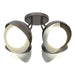 Hubbardton Forge - 121376-SKT-14-82-GG0711 - Four Light Semi-Flush Mount - Brooklyn - Oil Rubbed Bronze