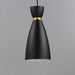 Maxim - 11301BKSBR - One Light Mini Pendant - Carillon - Black / Satin Brass