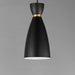 Maxim - 11301BKSBR - One Light Mini Pendant - Carillon - Black / Satin Brass