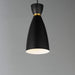 Maxim - 11301BKSBR - One Light Mini Pendant - Carillon - Black / Satin Brass