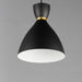 Maxim - 11302BKSBR - One Light Mini Pendant - Carillon - Black / Satin Brass