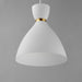 Maxim - 11302WTSBR - One Light Mini Pendant - Carillon - White/Satin Brass