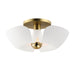 Maxim - 11399WTSBR - LED Flush Mount - Poppy - White/Satin Brass