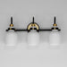 Maxim - 12333WTBKSBR - Three Light Bath Vanity - Milk - Satin Brass