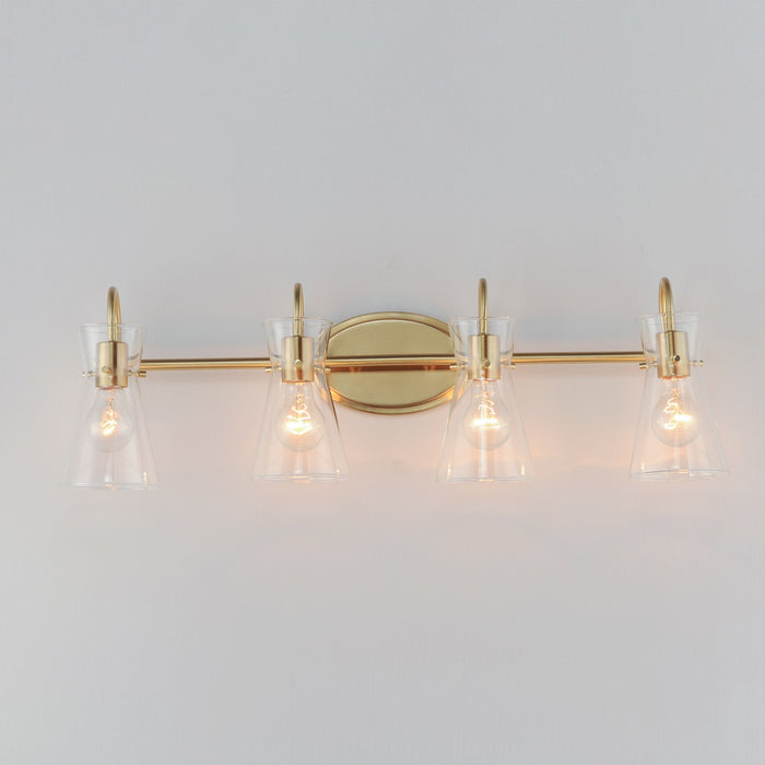 Maxim - 12484CLNAB - Four Light Bath Vanity - Ava - Natural Aged Brass
