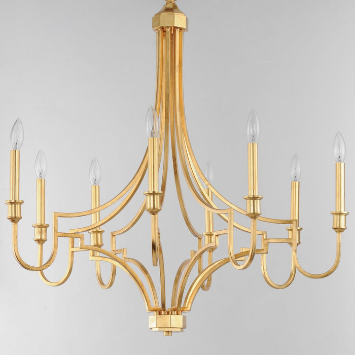 Maxim - 12788GL - Eight Light Chandelier - Normandy - Gold Leaf