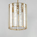 Maxim - 12802CZNAB - Three Light Foyer Pendant - Miramar - Capiz / Natural Aged Brass