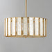 Maxim - 12804CZNAB - Four Light Pendant - Miramar - Capiz / Natural Aged Brass