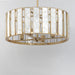 Maxim - 12804CZNAB - Four Light Pendant - Miramar - Capiz / Natural Aged Brass