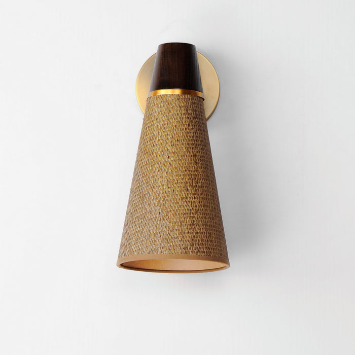 Maxim - 14480GCNAB - One Light Wall Sconce - Sumatra - Natural Aged Brass