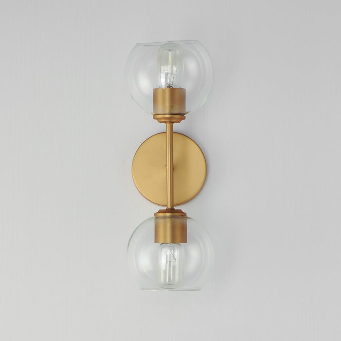 Maxim - 21632CLNAB - Two Light Wall Sconce - Knox - Natural Aged Brass