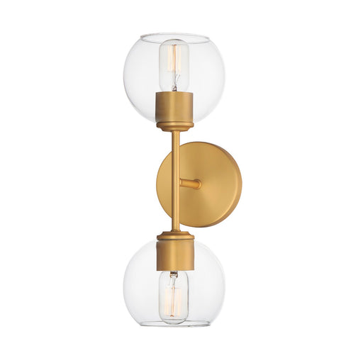 Maxim - 21632CLNAB - Two Light Wall Sconce - Knox - Natural Aged Brass