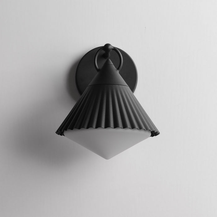 Maxim - 35132WTBK - One Light Wall Sconce - Odette - Black