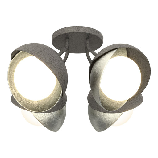 Brooklyn Four Light Semi-Flush Mount Natural Iron