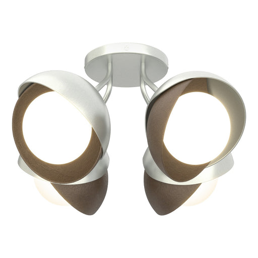 Brooklyn Four Light Semi-Flush Mount Vintage Platinum