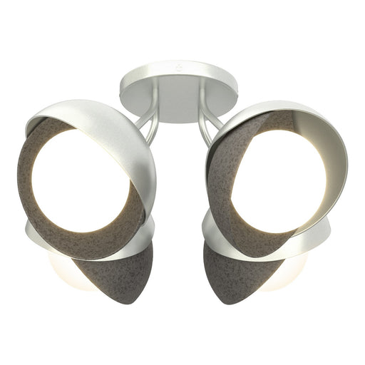 Brooklyn Four Light Semi-Flush Mount Vintage Platinum