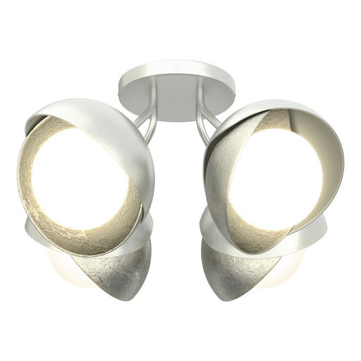 Brooklyn Four Light Semi-Flush Mount Vintage Platinum