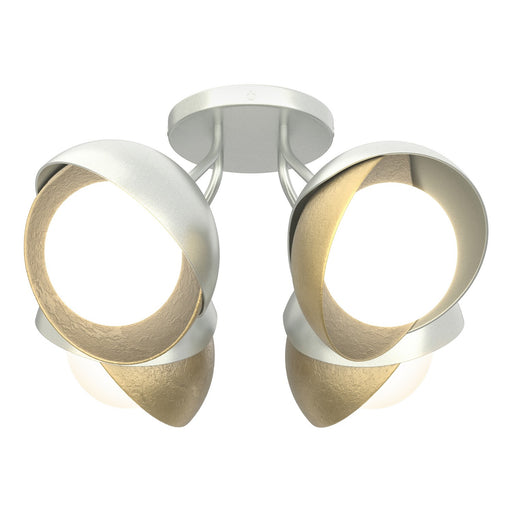 Brooklyn Four Light Semi-Flush Mount Vintage Platinum