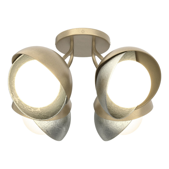 Hubbardton Forge - 121376-SKT-84-85-GG0711 - Four Light Semi-Flush Mount - Brooklyn - Soft Gold