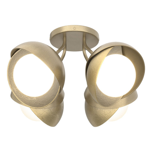 Brooklyn Four Light Semi-Flush Mount Soft Gold