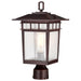 Nuvo Lighting - 60-5952 - One Light Outdoor Post Lantern - Cove Neck - Rustic Bronze