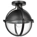 Nuvo Lighting - 60-7673 - One Light Semi Flush Mount - Lincoln - Matte Black