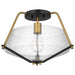 Nuvo Lighting - 60-7683 - One Light Semi Flush Mount - Starlight - Matte Black/Natural Brass