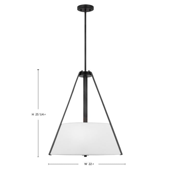 Nuvo Lighting - 60-7696 - Three Light Pendant - Brewster - Black