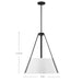Nuvo Lighting - 60-7697 - Three Light Pendant - Brewster - Black