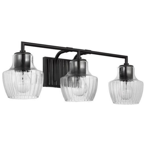 Nuvo Lighting - 60-7703 - Three Light Vanity - Destin - Black / Silver Accents