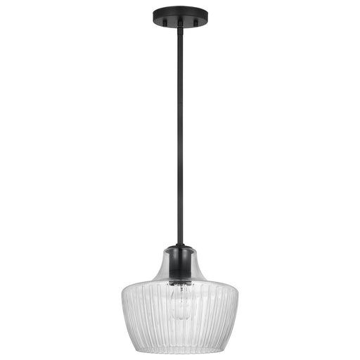 Nuvo Lighting - 60-7706 - One Light Mini Pendant - Destin - Black / Silver Accents
