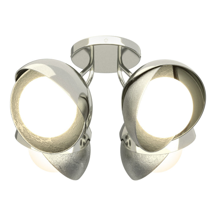 Hubbardton Forge - 121376-SKT-85-85-GG0711 - Four Light Semi-Flush Mount - Brooklyn - Sterling