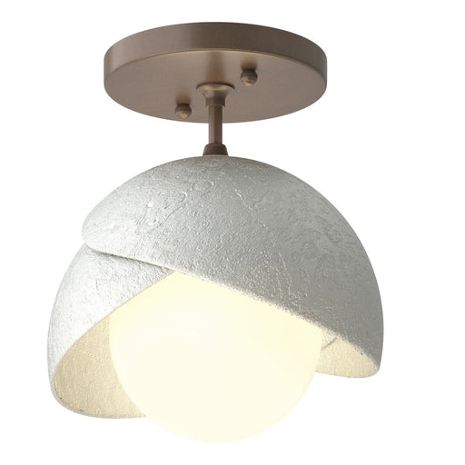 Brooklyn One Light Semi-Flush Mount Bronze