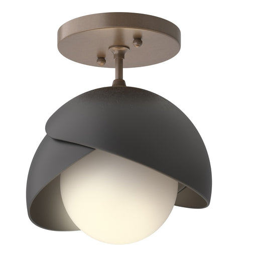 Brooklyn One Light Semi-Flush Mount Bronze