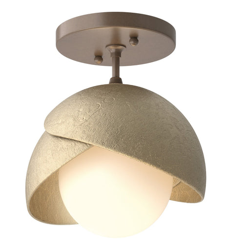 Brooklyn One Light Semi-Flush Mount Bronze