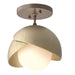 Hubbardton Forge - 121377-SKT-05-84-GG0711 - One Light Semi-Flush Mount - Brooklyn - Bronze
