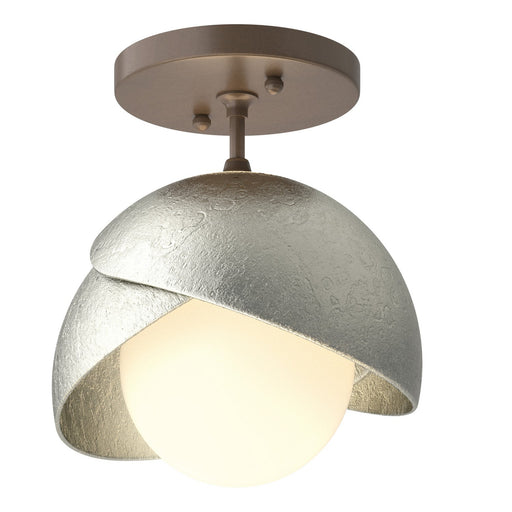 Brooklyn One Light Semi-Flush Mount Bronze