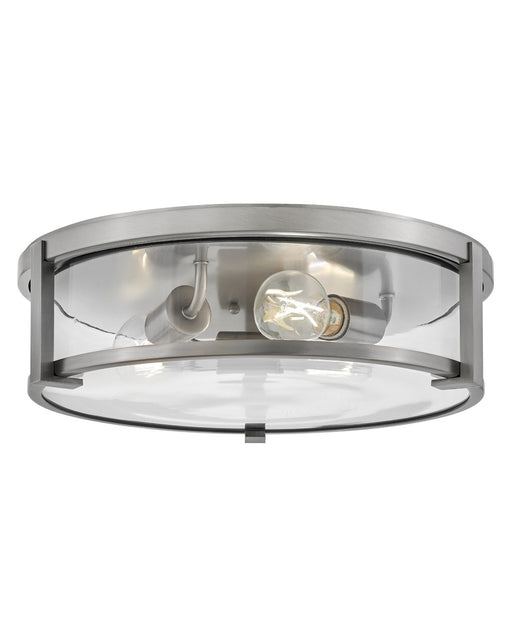 Hinkley - 3243AN-CL - LED Flush Mount - Lowell - Antique Nickel with Clear glass